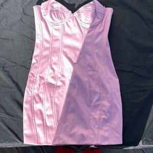 Fashion Nova Elegant Pink Strapless Dress